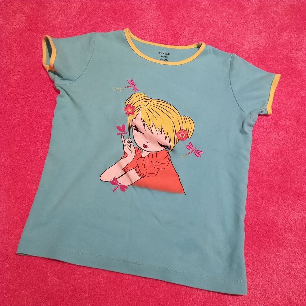 Pekkle girl blue t shirt🌈